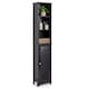 image 1 of VonHaus Shrewsbury Black Tall Bathroom Cabinet Freestanding