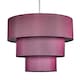 image 1 of ValueLights 3 Tier Purple Faux Silk Ceiling Pendant Light Shade