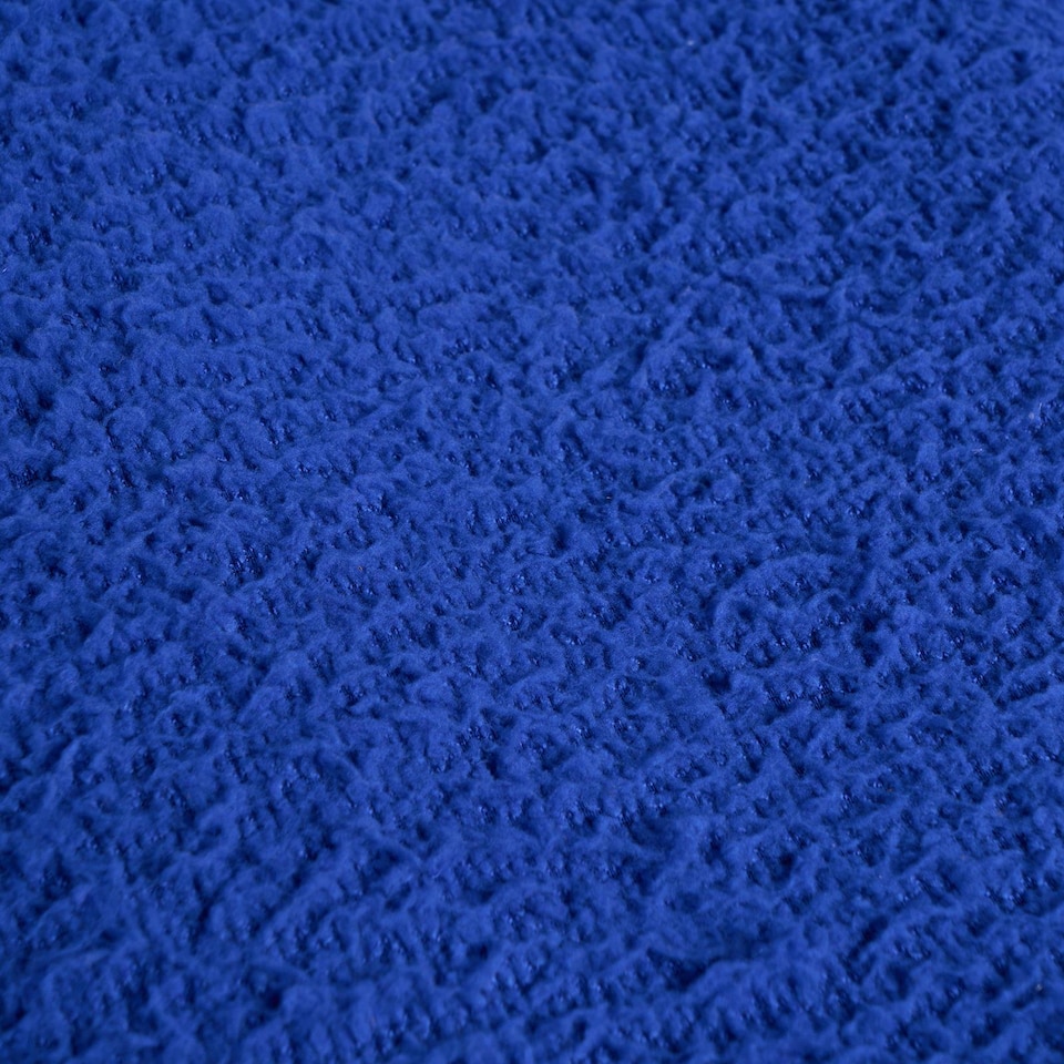 image 1 of OHS Teddy Fleece Large Throw Blanket | Blue | Cobalt - 125CMx150CM