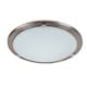 image 1 of ValueLights Cymbal Round Flush Silver Ceiling Light
