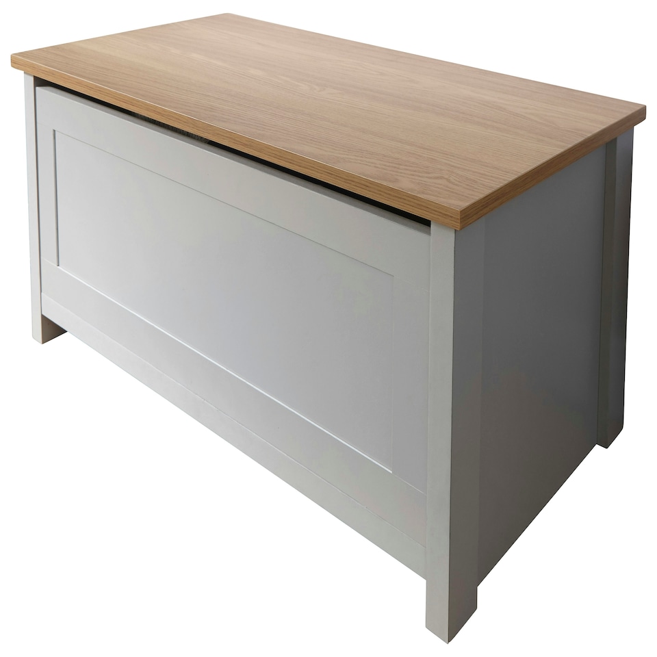 image 1 of GFW Lancaster Ottoman Storage Box - Grey