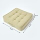image 5 of Homescapes Sage Green Cotton Armchair Booster Cushion Green