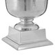 image 3 of Interiors By Premier Elegant Large Silver Finish Fluted Vase, Durable Cermaic Flower Vase, Striking Design Vase For Bedroom Silver