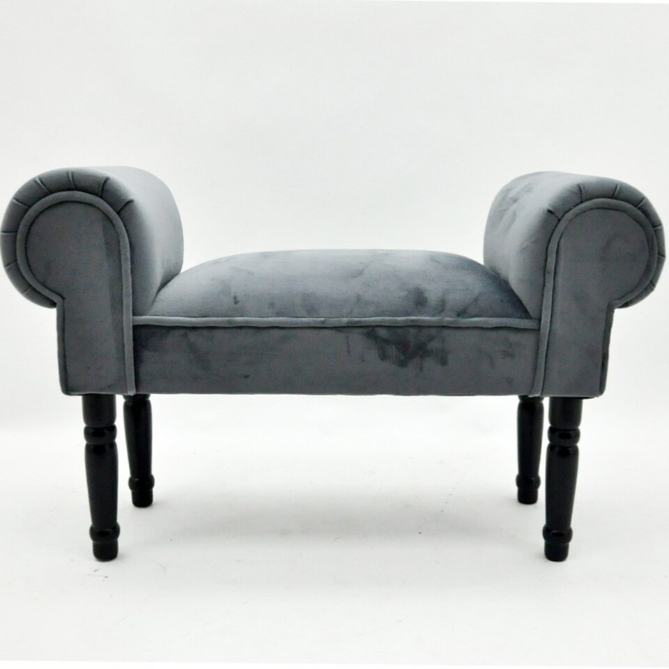 Window Seat Bench - Velvet - L30 x W86 x H52 cm - Grey | Grey