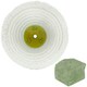 image 1 of White Close Stitched Polishing Buffing Mop 6" x 0.5" 1 Row With Compound 250g