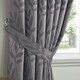 image 3 of Voli Pencil Pleat Taped Top Lined Curtains - 229cm x 274cm - Silver