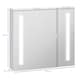 image 5 of Illuminated Bathroom Mirror Cabinet 650 x 700Hmm LED Bathroom Mirror with Lights Touch Switch, Adjustable Shelf,  USB Charge, White