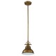 image 2 of Emery 1 Light Dome Ceiling Mini Pendant Weathered brass, E27
