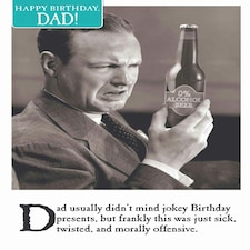Jokey Greetings Cards, Dad Birthday Card, Funny Birthday Card for Dad, Birthday Card Dad