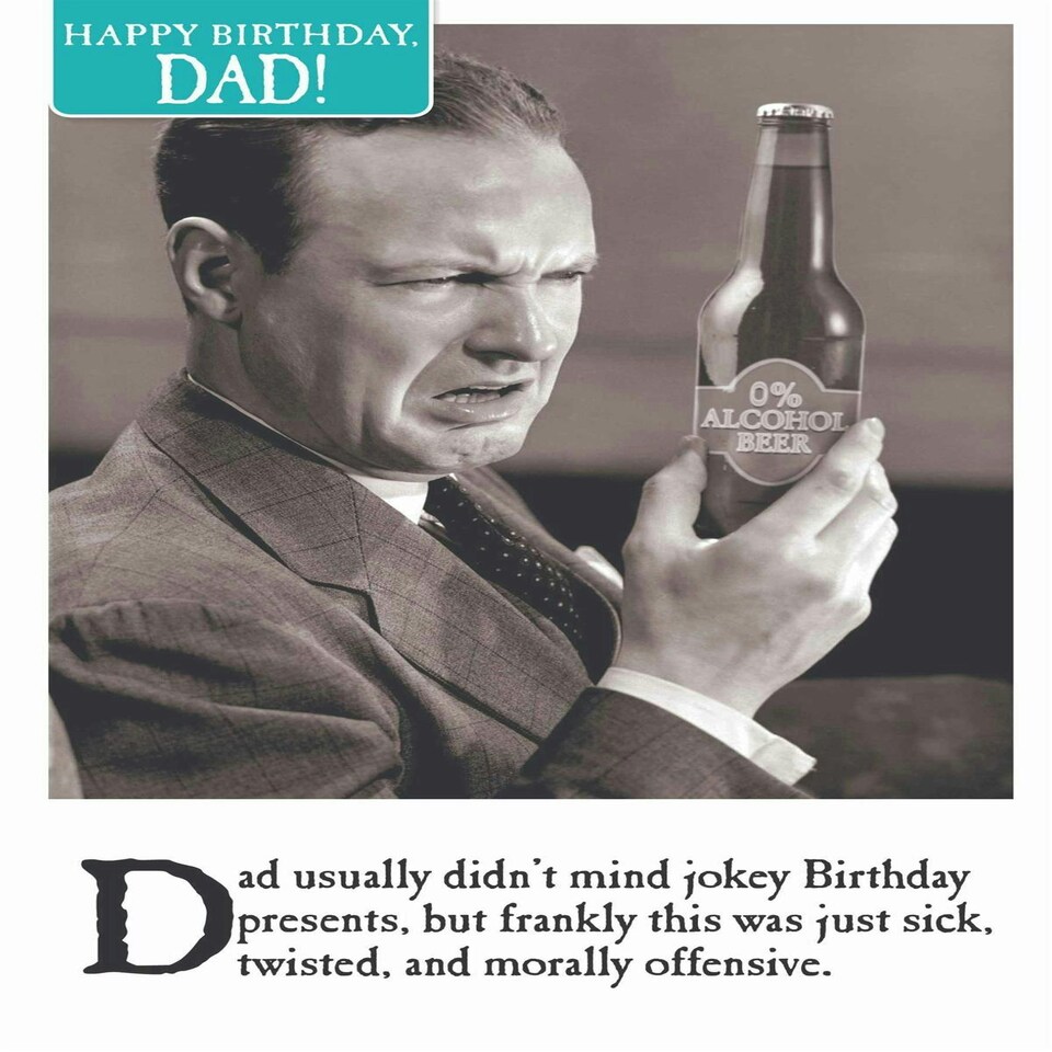 Jokey Greetings Cards, Dad Birthday Card, Funny Birthday Card for Dad, Birthday Card Dad