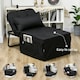 image 5 of HOMCOM Folding Sleeper Chair Bed with Pillow and Side Pockets, Black