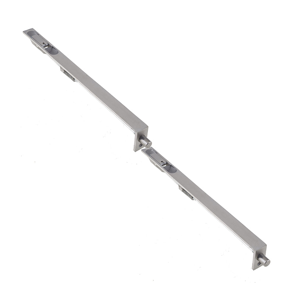2 PACK Satin Stainless Steel Lever Action Flushbolts for Double Doors - 305x20mm