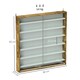 image 3 of HOMCOM 7-Tier Wall Display Cabinet w/ Shelves Glass Doors, Rustic Brown Brown
