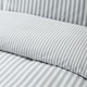 image 4 of Catherine Lansfield Brushed Stripe Cotton Reversible Duvet Cover Set Silver Grey | Silver | King