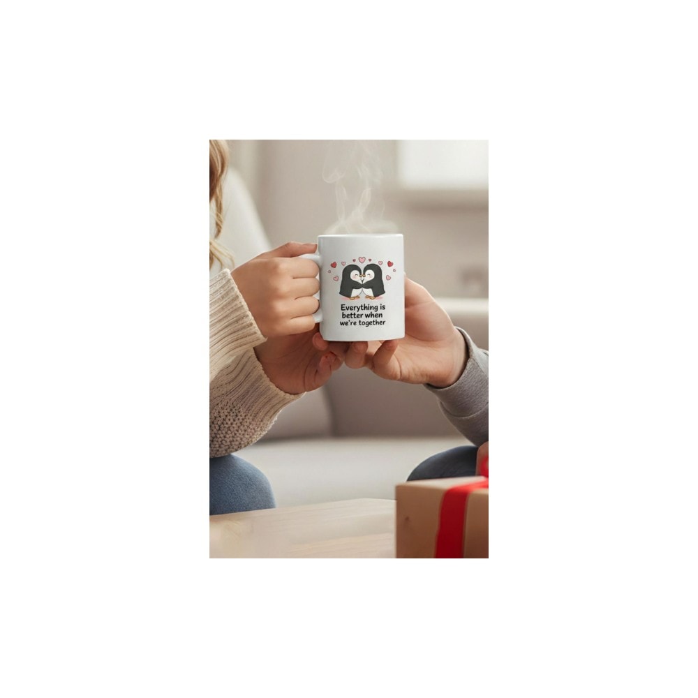 Dyzi Everything Is Better When We're Together Mug Valentine's Day Gift in White
