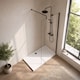 image 3 of Balterley Blymhill Contemporary Bathroom 8mm Glass Profile Wetroom Screen with Support Bar, Matt Black, 1950 x 700 x 14mm