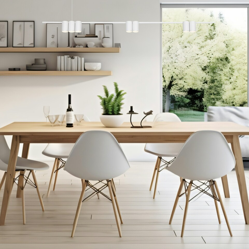 image 1 of Milagro Pendant Light (Strip) Genesis White 7xGU10