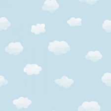 Holden Décor Over The Rainbow Wallpaper - Blue/White - One Size Blue