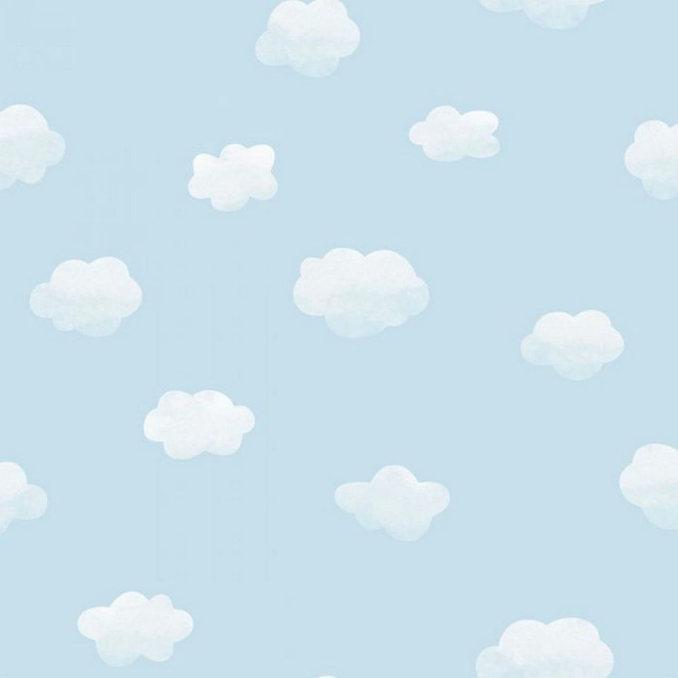 image 1 of Holden Décor Over The Rainbow Wallpaper - Blue/White - One Size Blue