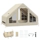 image 1 of Outsunny Inflatable Camping Tent with Pump and Stove Jack Hole, Easy Setup 24 Person