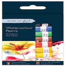 Pack of 8 6ml Water Colour Paint Tubes