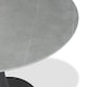 image 2 of Bentley Designs - Mason Grey Sintered Stone Circular Dining Table With Black Sand Powder Coated Base