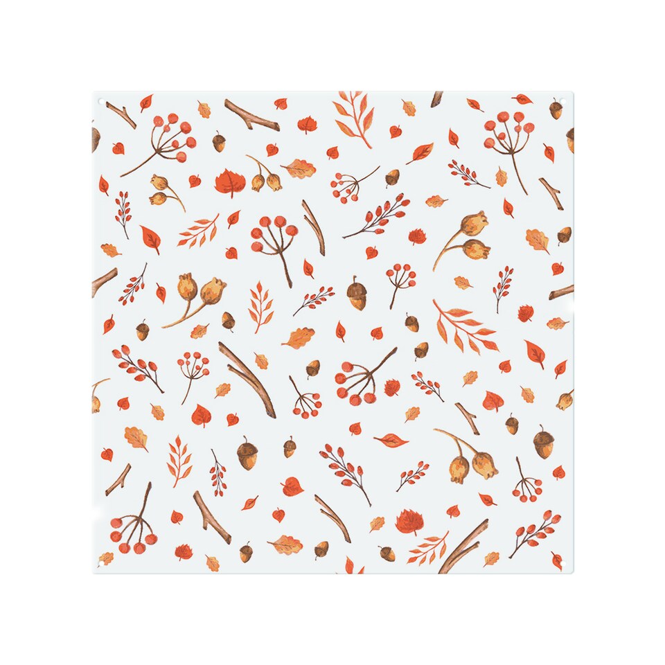 image 1 of Acorns & Leaves Splash Back | White