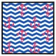 image 2 of Anchors on zig zag stripes (Picture Frame) Brown | L