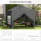 image 6 of Outsunny 3mx3m Pop Up Gazebo Party Tent Canopy Marquee with Storage Bag Grey