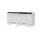 image 7 of HOMCOM Shoe Bench with Flip Drawer, Cushion, 10 Pairs for Entryway White | White | Grey