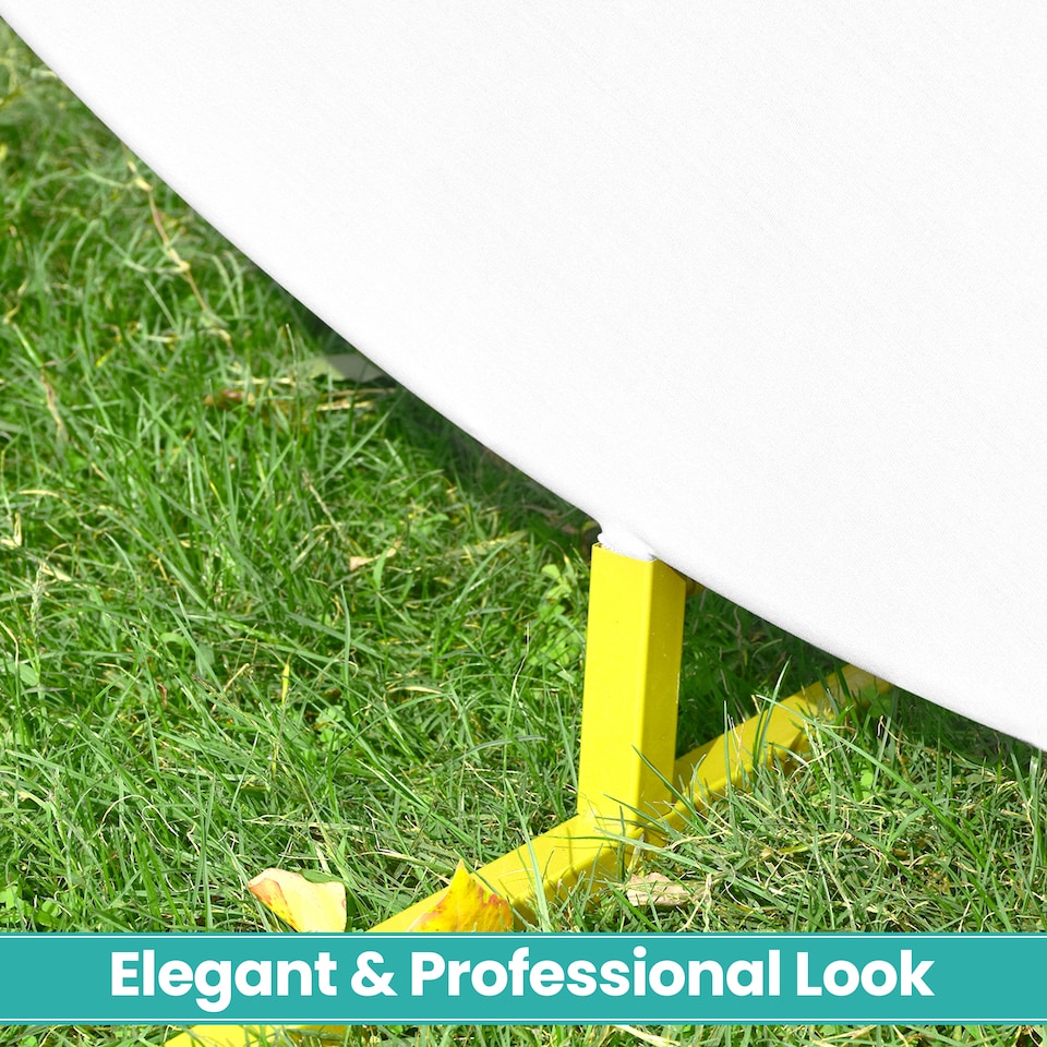image 1 of 160GSM White Round Arch Backdrop Cover - 200cm