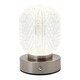image 2 of Modern Nickel Rechargeable Touch Dimmable Table Lamp with Glass Shade