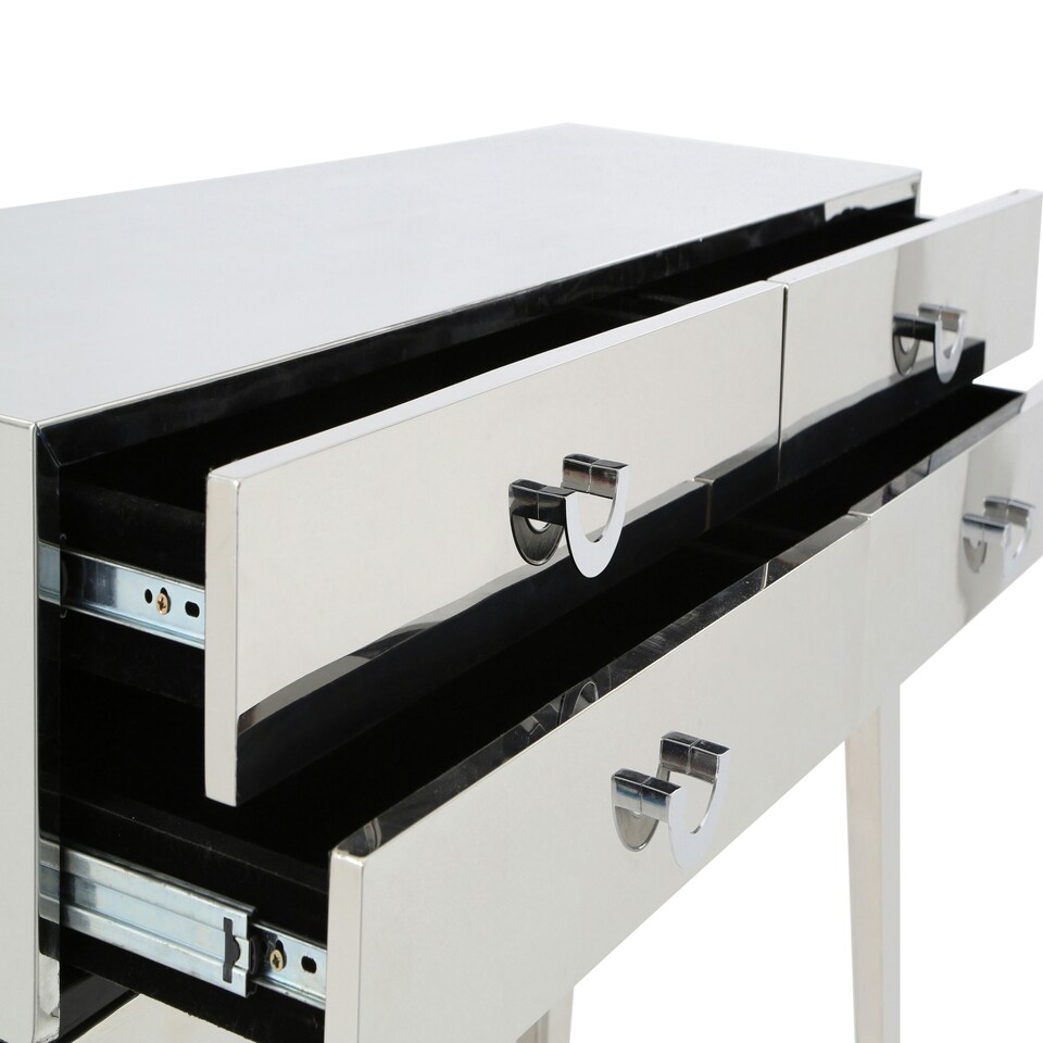 image 1 of Interiors by Premier Lure 4 Drawers Console Table Silver