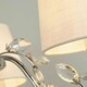 image 3 of Rosie 3 Light Chrome & Clear Glass Trim Shaded Chandelier