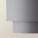 image 4 of ValueLights Jodie Two Tier Grey Linen Drum Lamp Shade and Bulb Grey