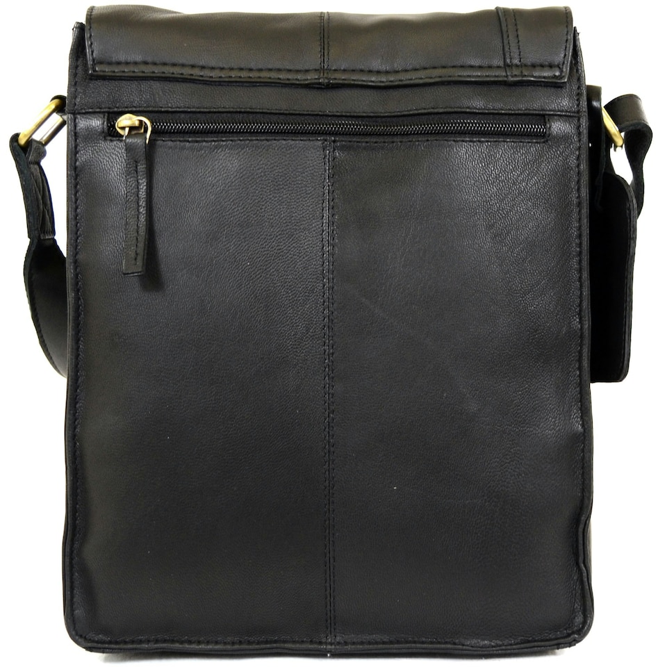 image 1 of Super Soft Premium Leather Messenger Bag Brown | Tan