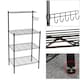 image 3 of Living and Home 4-Tier Microwave Storage Rack with Hooks for Kitchen