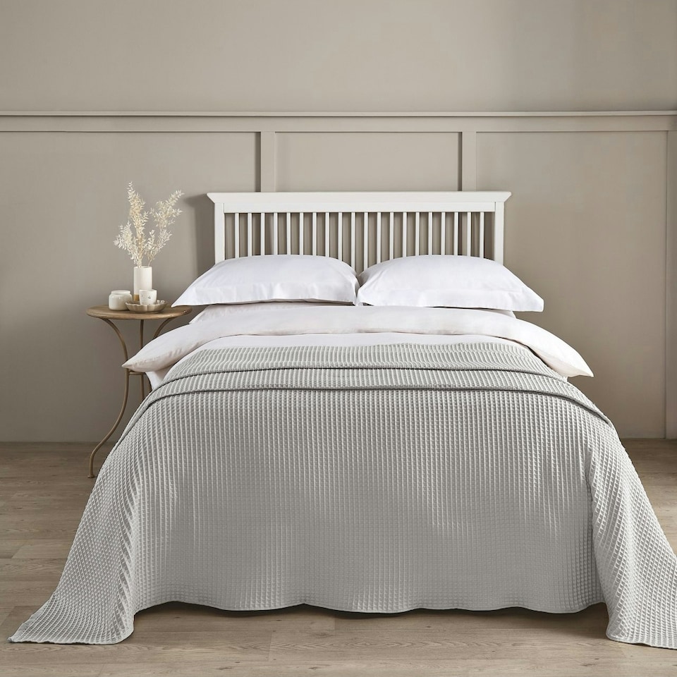image 1 of Waffle Throw Blanket 225 x 250cm - Dove Grey