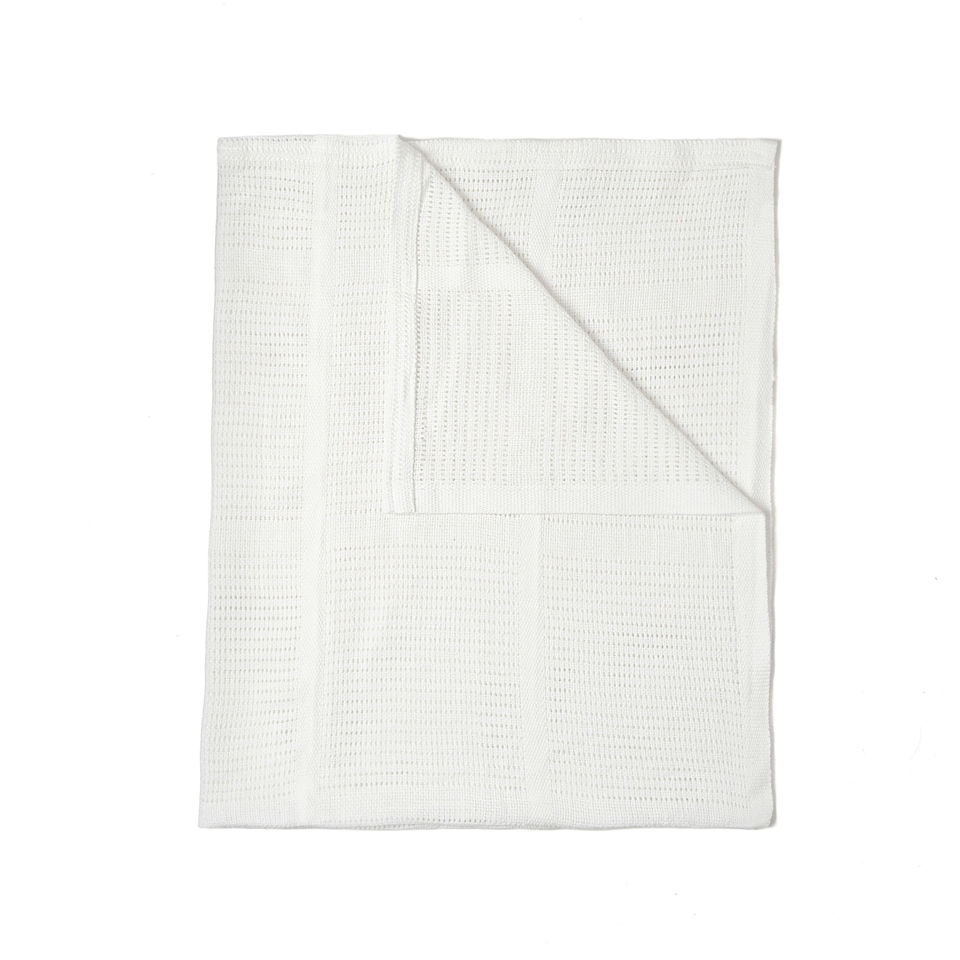 image 1 of Clair de Lune Cellular Blanket Pram Size - White