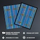 image 2 of Blue Abstract Geometric Pattern Retro Japan Framed Wall Art Print Korin 12x16"
