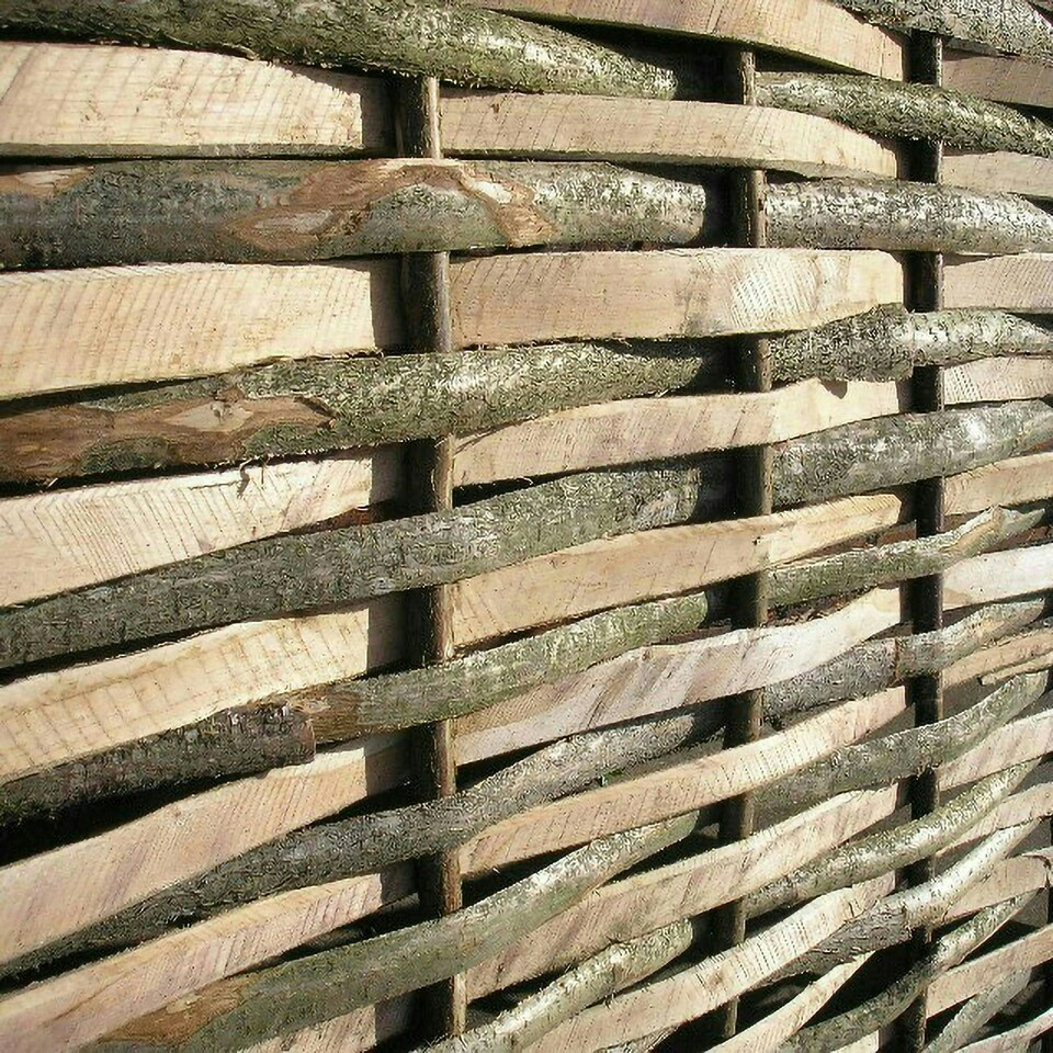 image 1 of Primrose Split Hazel Hurdle Fence Panel Natural Handwoven Weave 6ft x 6ft