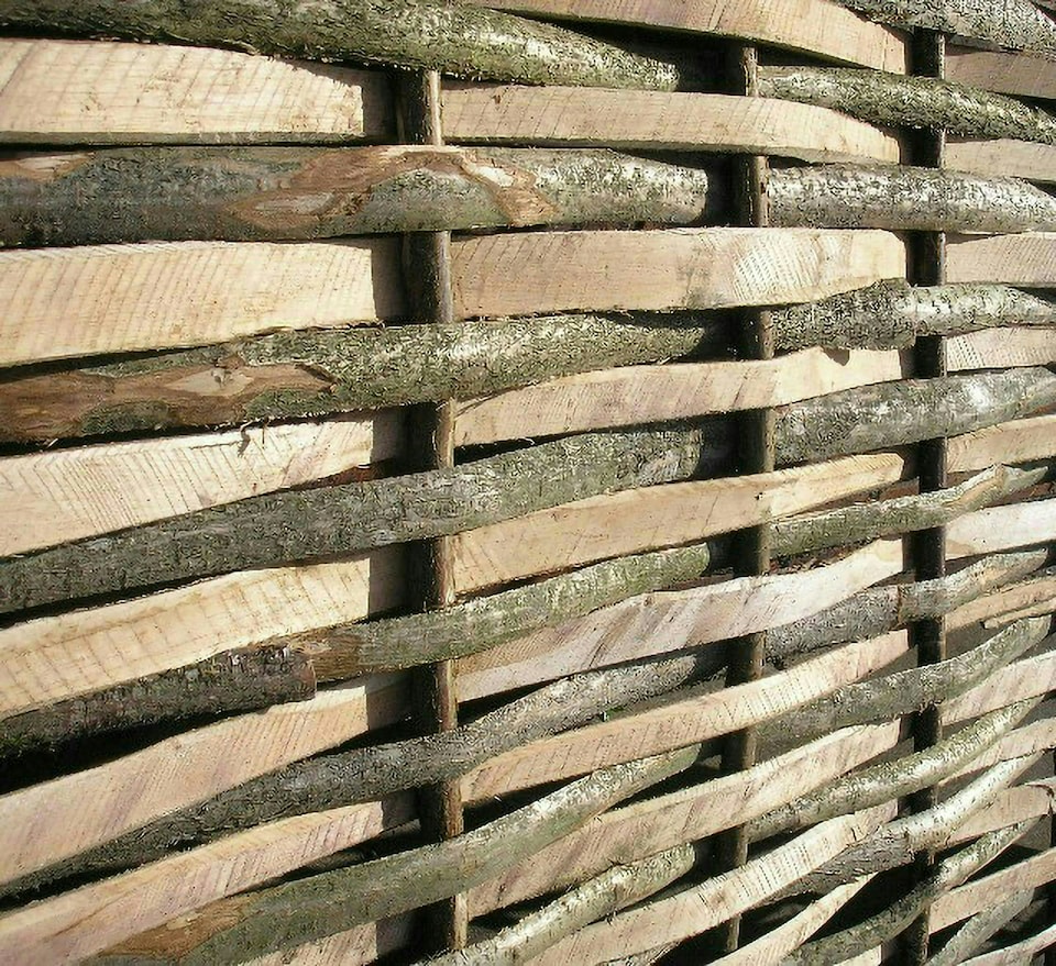 image 1 of Primrose Split Hazel Hurdle Fence Panel Natural Handwoven Weave 6ft x 6ft