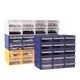 image 3 of White Stackable Plastic Storage 2 Drawers with Removable Compartments