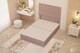 image 1 of Divan Bed Base with Plain Floor Standing Headboard Plush Velvet | Pink | Pink