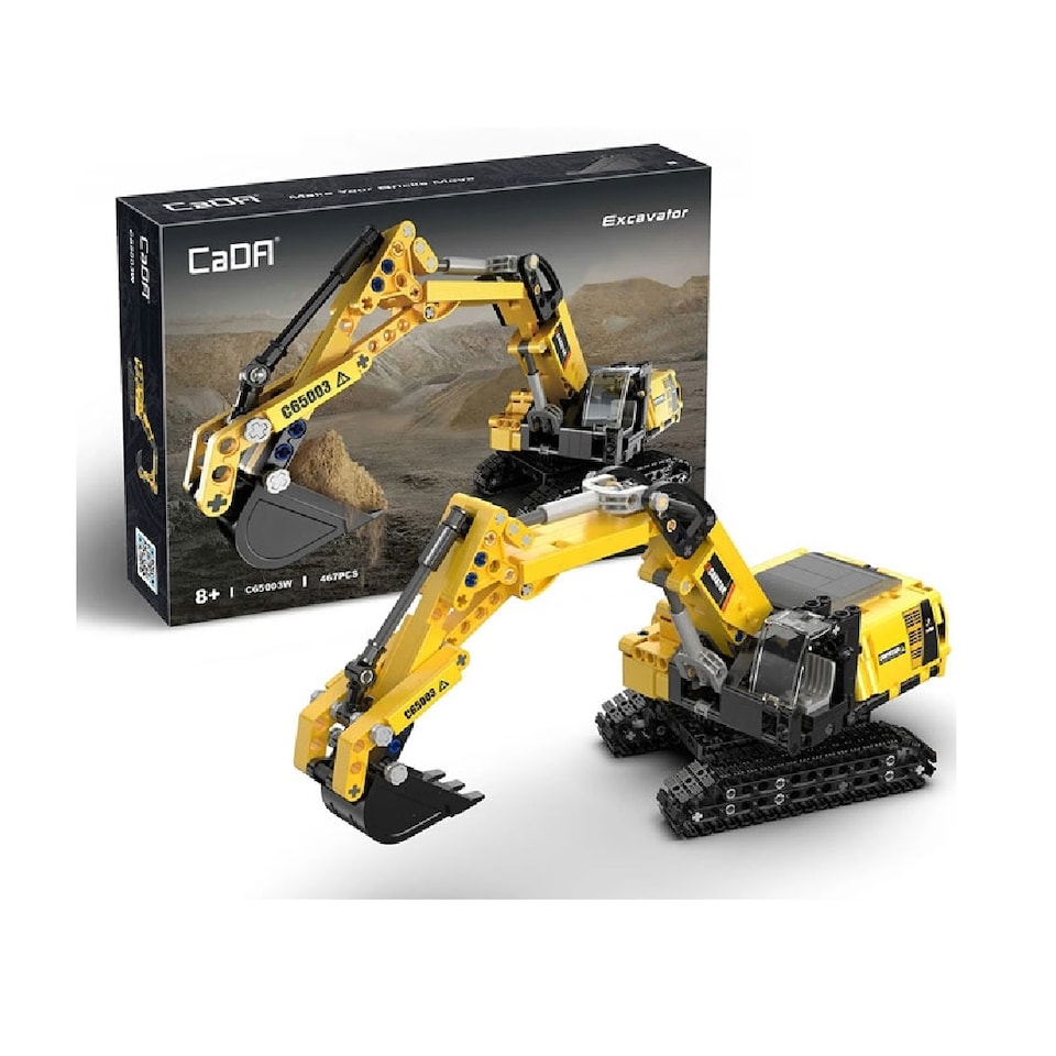 CaDa Tracked Excavator Construction Set 467 Pieces