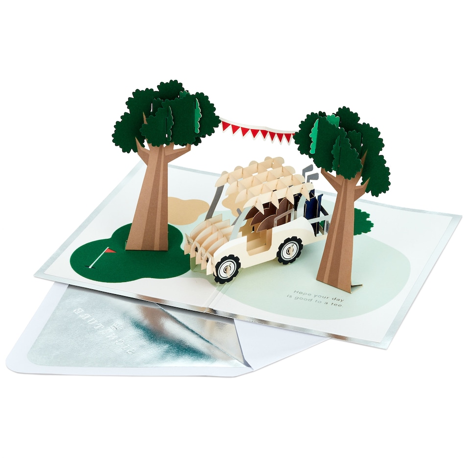 image 1 of Hallmark Father's Day Card - 3D Pop Up Golf Course Design