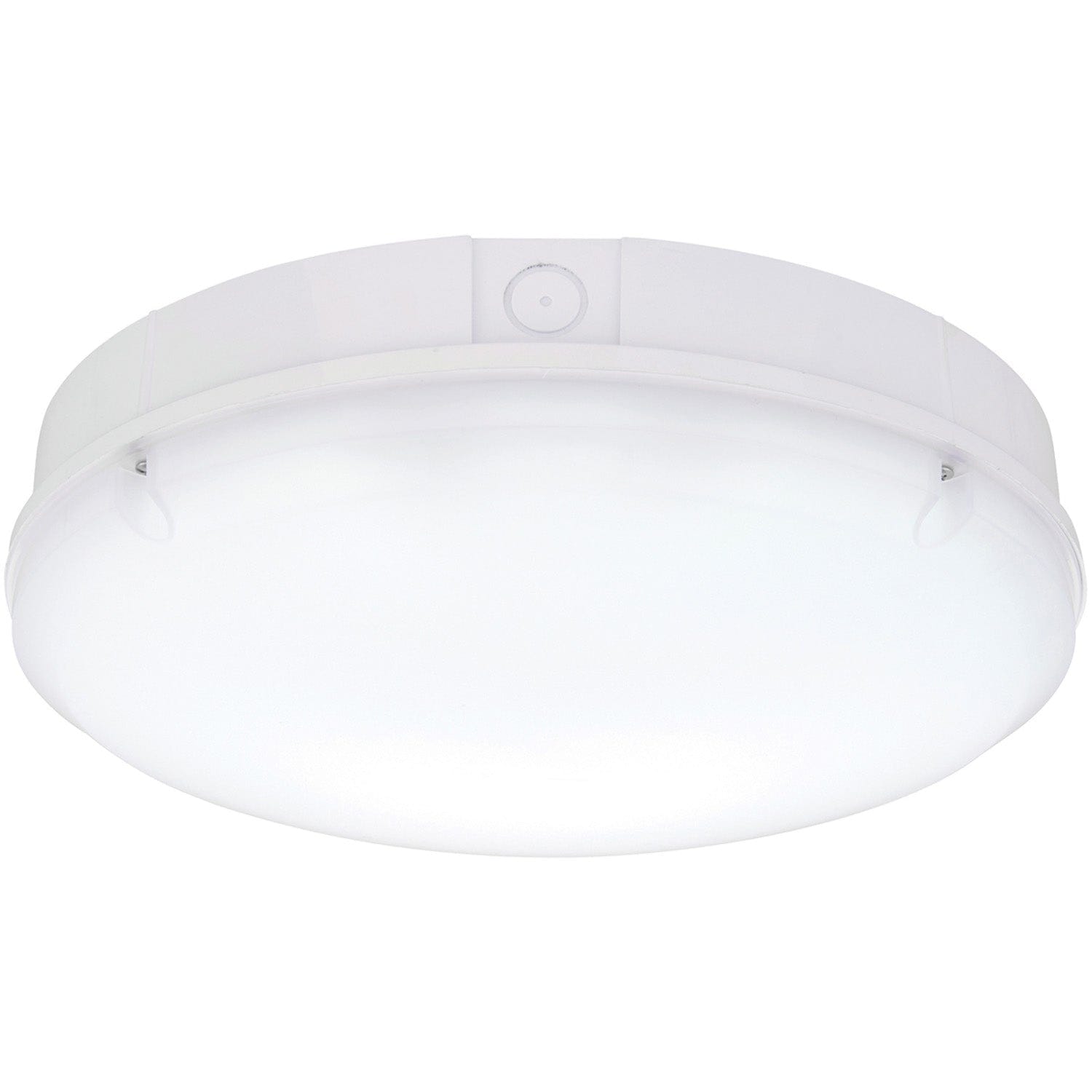 Loops Gloss White IP65 Bulkhead Light - 18W CCT SMD LED Module - 300mm Diameter