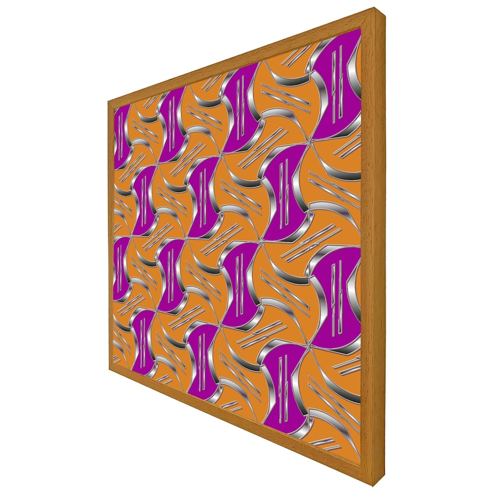 image 1 of Geo metalic shapes (Picture Frame) White | M