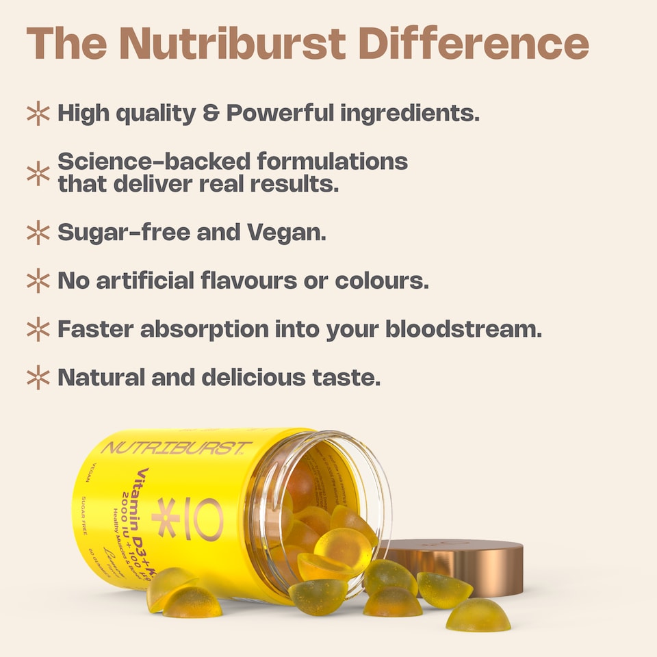 image 1 of NUTRIBURST VITAMIN D3 + K2 60 GUMMIES