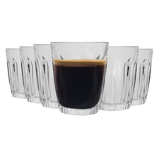 Duralex Provence Shot Glass Espresso Cups - 90ml Drinking Glasses - Pack of 6 | Clear | Clear